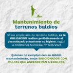 Vicuña Mackenna: MANTENIMIENTO DE TERRENOS BALDÍOS