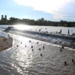 Río Cuarto: los azudes, un atractivo elegido por la gente