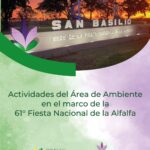 Fiesta Nacional de la Alfalfa: Cronograma de actividades del Área de Ambiente de la Municipalidad,